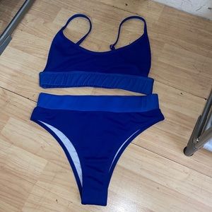 Navy Blue 2 Piece Swimsuit